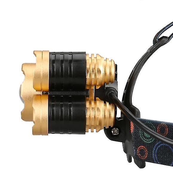 4-Mode Vandtæt Hovedlampe Med Batteri Og USB-Kabelopladning