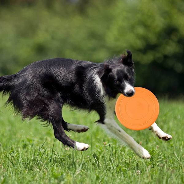 3 stk. Hundeskiver 18cm Frisbee Flyvende Disk Blød Gummiskive f