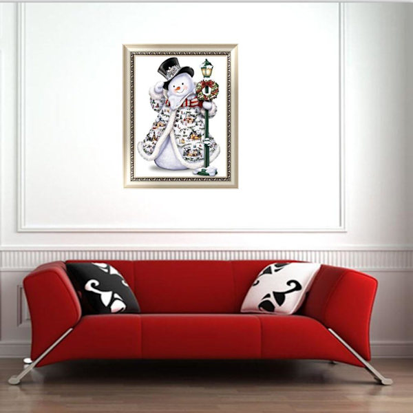 30x40cm Joulu Timanttimaalaus DIY 5D Timanttimaalaussetti, D