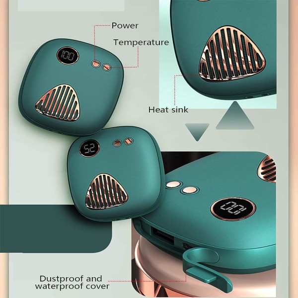 USB-ladattava kädenlämmitin 52 astetta 5000mah sähköinen uudelleenkäytettävä