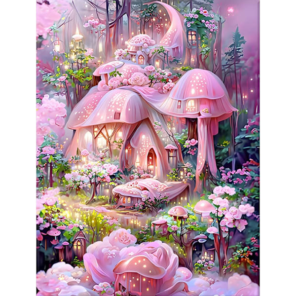 （38）2 stk. DIY Diamond Painting  Julekit, 5D Julebroderi