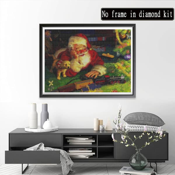 （14）2 stk. DIY Diamantmaleri Julekit, 5D Jule Emb