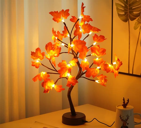1 st Maple Leaf-ljus för jul, 24 LED Maple Leaf-ljus, USB Mapl