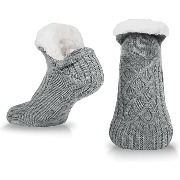 Tøfler Tøfler Kvinder Mænd-Tøffel Strømper, Tøffel Strikket Fleece