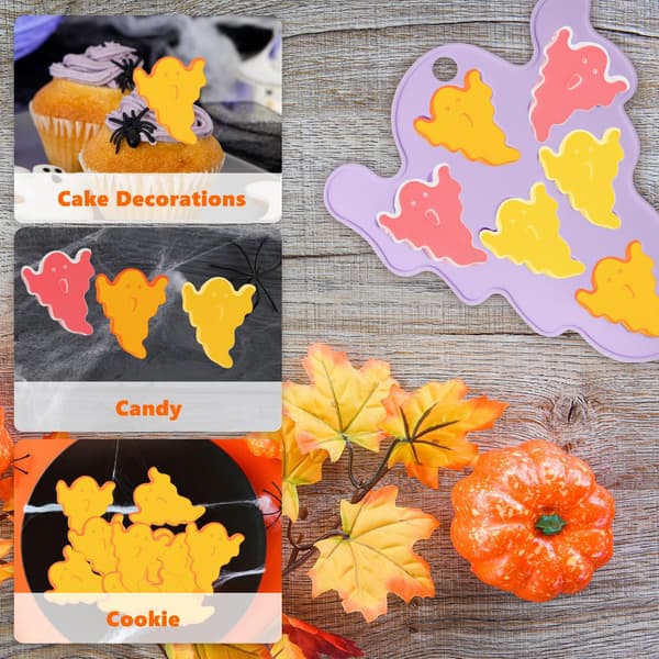 1 stk. Halloween silikoneforme, 6-huls spøgelses chokoladeforme Hal