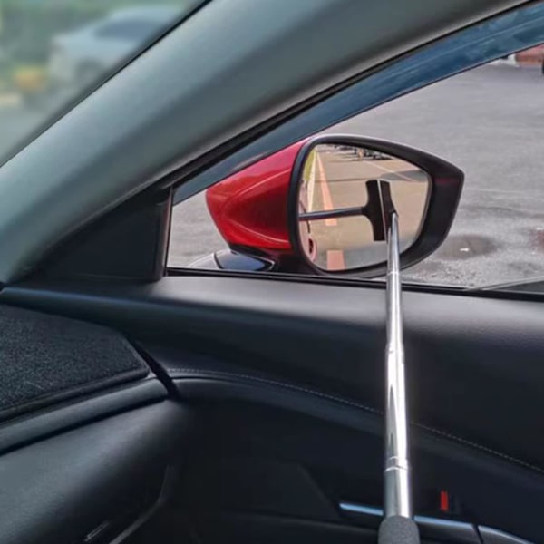 Retractable Car Rearview Mirror Squeegee Water Cleaner with Long