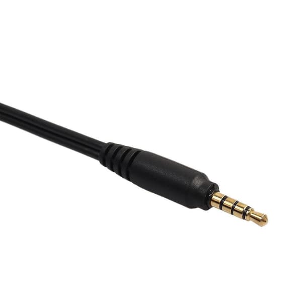 (Rød+Sort) Hovedtelefon Splitter Headset Adapter Y Splitter Kabel St