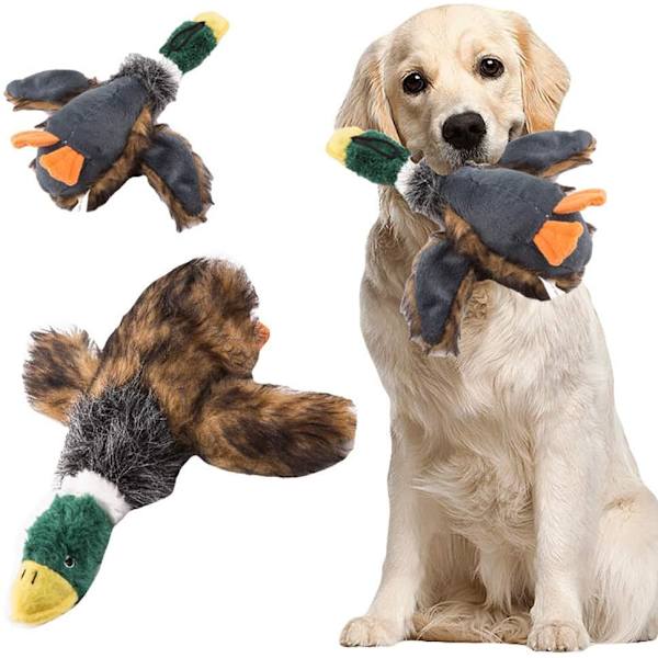 1 stk. (42 cm) Sjov plys vildand hund kat hvalp hund squeaker squeaki