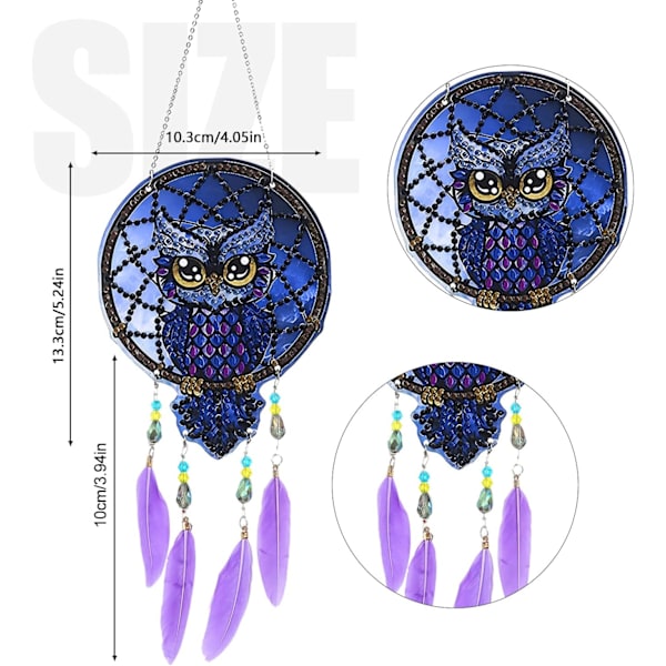 Diamantmaleri Krystal Sol Fanger DIY Diamantbroderi Kit S