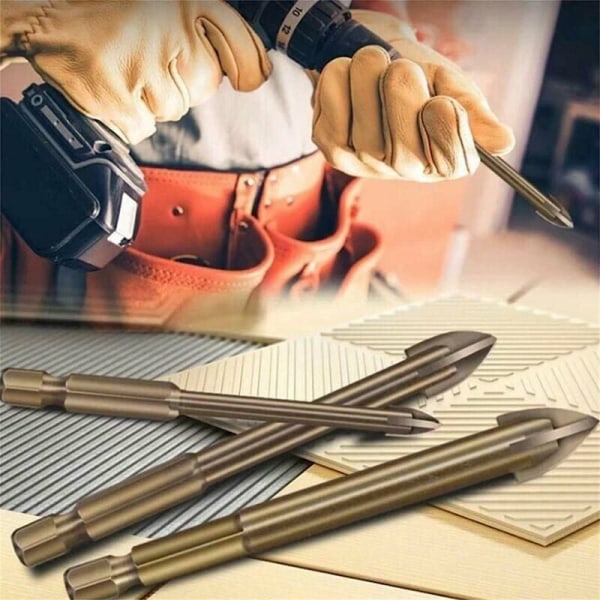 5 stk. keramiske glasfliser borebits, effektiv universel bore T