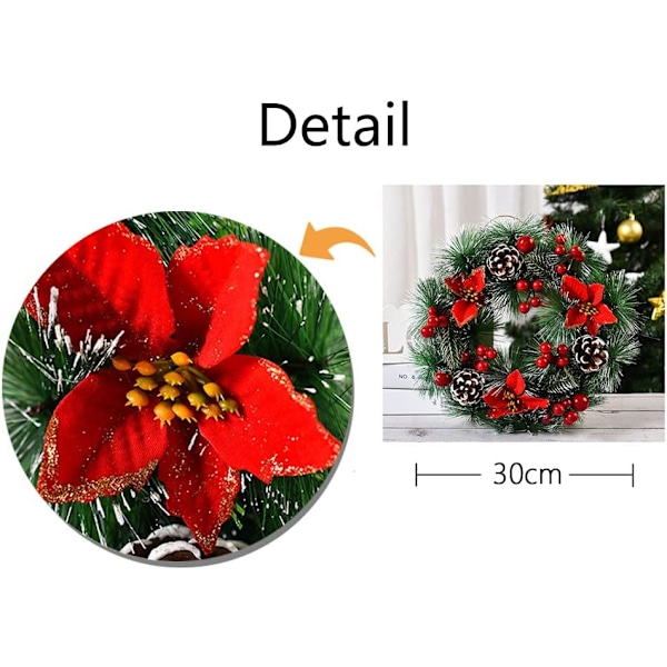 Jul Adventskrans Utomhus och Inomhus Dörr, för Jul de