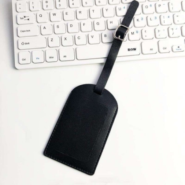 1 stk bagasjelapp / adresselapp / bagasjelapp - Merking av bag svart
