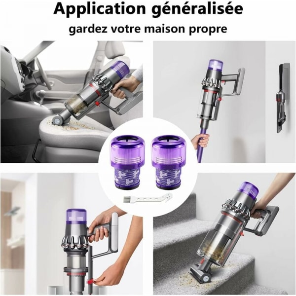 Paket med 2 tvättbara ersättningsfilter för Dyson V11 dammsugare