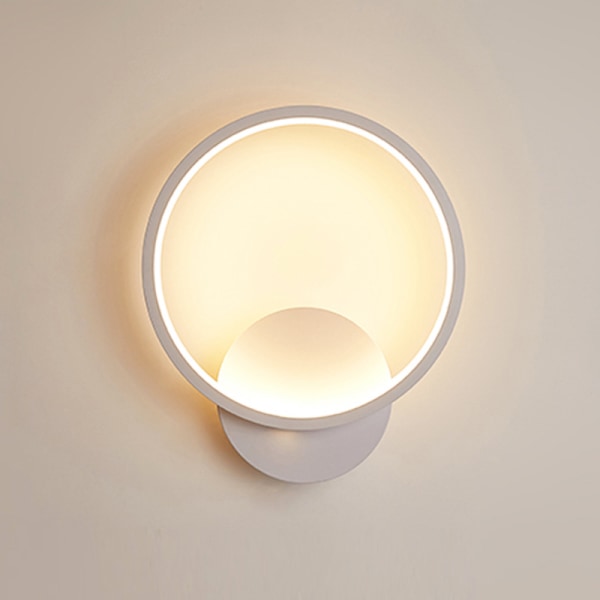12W LED-vägglampa för inomhusbruk, vit fyrkantig designvägglampa, varm vit