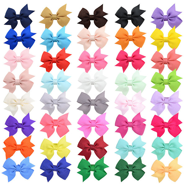 40-pack flicklås för flickor, halkfria hårklämmor för små flickor