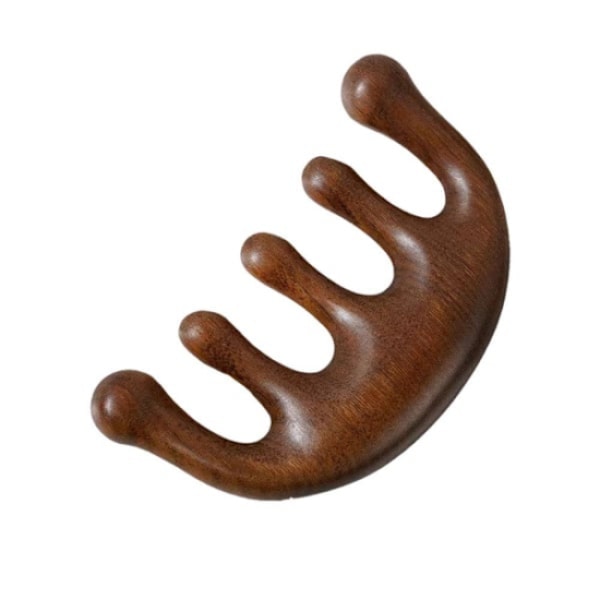 1 stk Sandalwood Massasjekam Hode Meridian Massasjekam Hodebunnskrape