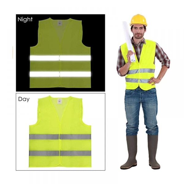 Harvinainen helmi varoitusliivi / turvaliivit neonkeltainen fluoresoivilla