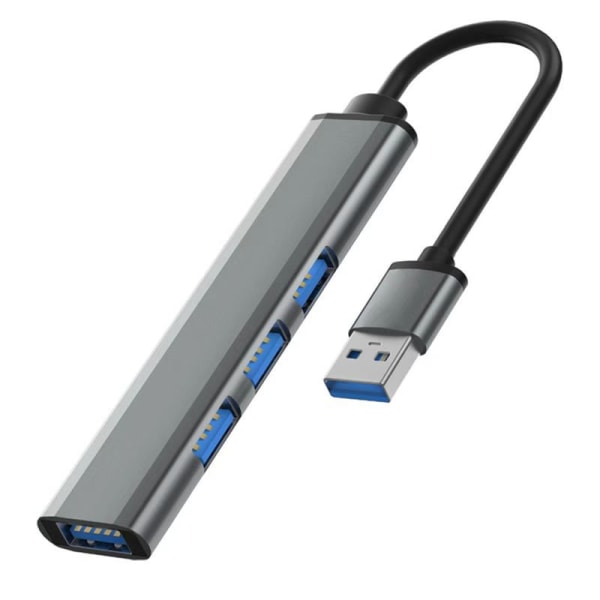 USB-hubb 4-i-1 multiportadapter med 1 USB 3.0-port USB-hubbar 3 U