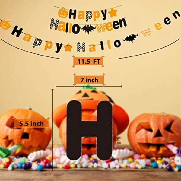 Glad Halloween-banderoll | Vimpel som hänger för familjens Halloween-fest