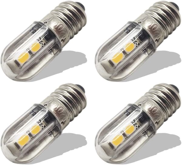 4PCS E10 LED-pære AC energisparende LED-lys skruebase LED-brikker