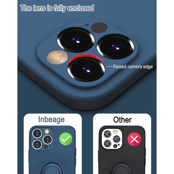 Silikonetui til iPhone 13 Pro Max, fuld kropsbeskyttelse, 360° K