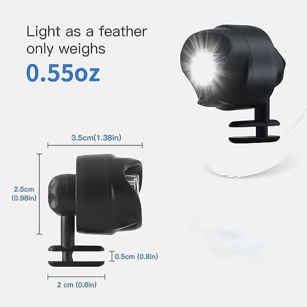 Sorte hodelykter for Croc-sko - 2X Glow in The Dark LED-tøfler