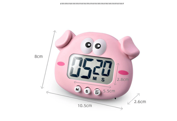 2 stk. magnetisk timer mekanisk køkkentimer elektrisk timer magne