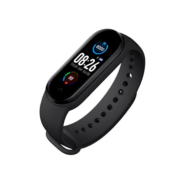 Silikonihihna Xiaomi Mi Band 5/6 Musta