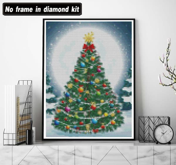 DIY Diamantmålning Julgran Kit, 5D Julgran Broderi