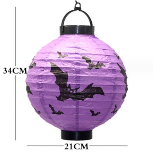Halloween-lykter, 2 stk. Halloween-lykter i papir