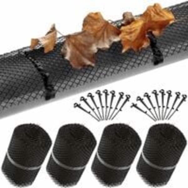 4x Takrennebeskyttelse Netting, Takrennebeskyttelse Netting Forhindrer Blader o