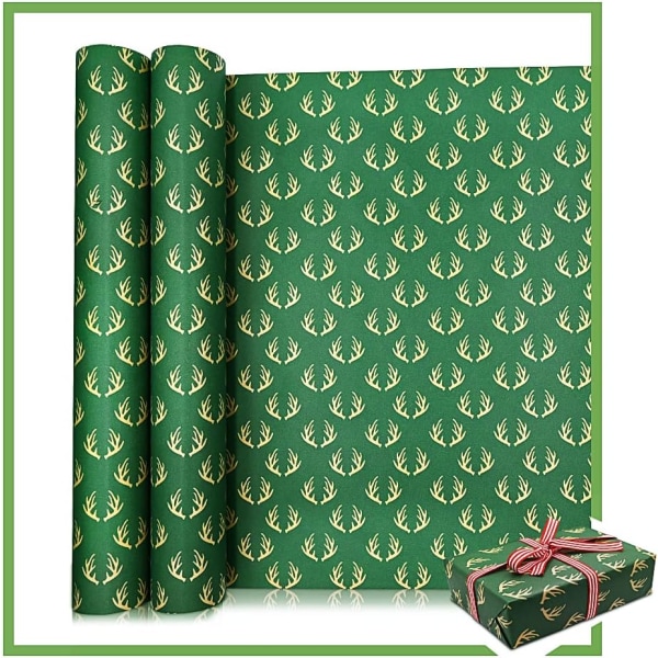 Rullpakke gaveinnpakningspapir, 50CM x 70CM Stor rull Christma
