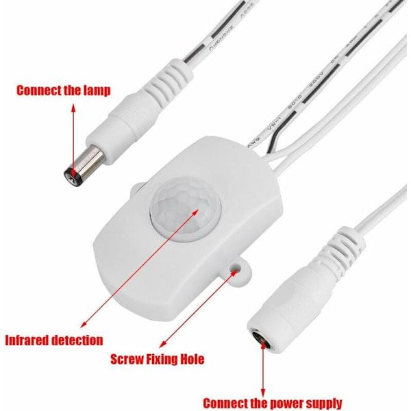 5A DC 5-24V IR Sensor Lyskontakt, Menneskelig Infrarød Sensor Kontakt