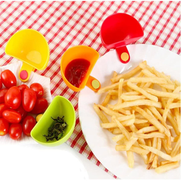 8 stk. Dip Clips Dip Holdere til Tomatsauce Salt Eddike Sukker S