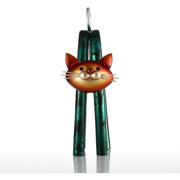 Modern liten katt metallskulptur för dekoration