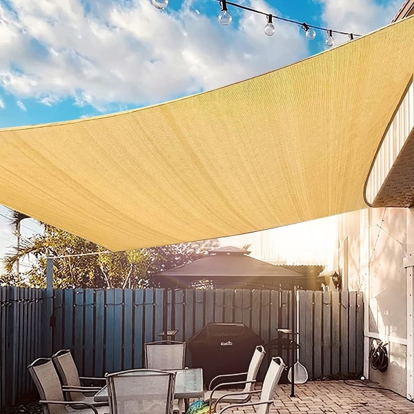 Rektangulär skuggskydd 2 x 3 m, 95 % UV-skydd, andningsbar