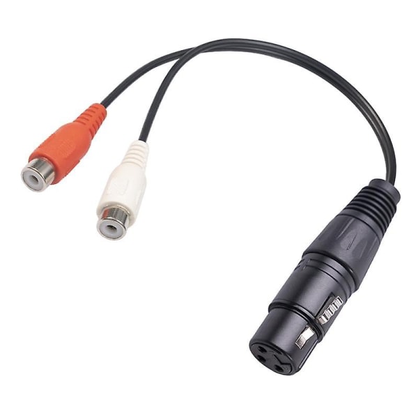 XLR til dobbel RCA-kabel XLR til RCA Y-splitterkabel 3-pin XLR hunn