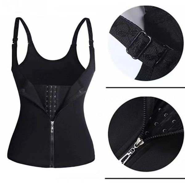 Taljetræner Shapewear Toppe Taljetræner Slank Talje Sort M