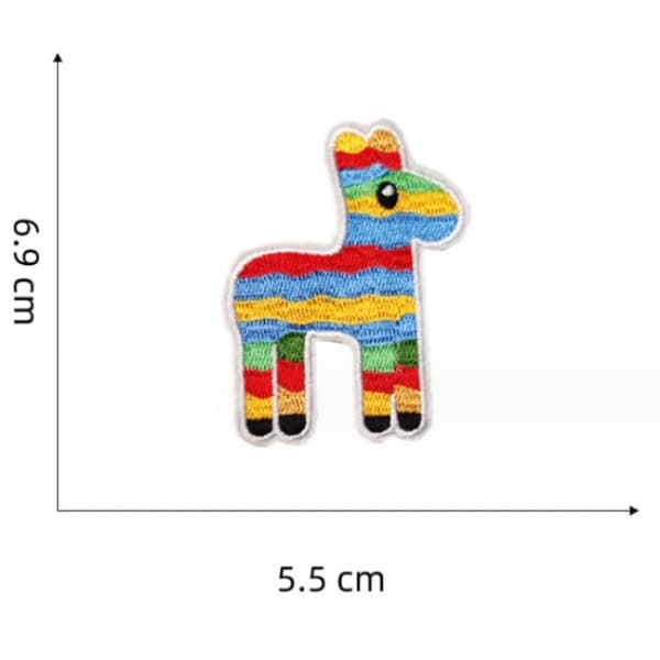 8 stykker Mexico broderi patch, broderi selvklebende lapper