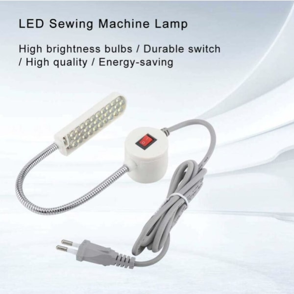 LED-sömnadslampa 10led arbetslampa och klammer Flexibel svanhals f
