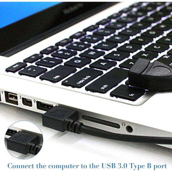 2 kpl Vasemman ja oikean kulman USB 3.0 uros-naaras -jatkokaapeli