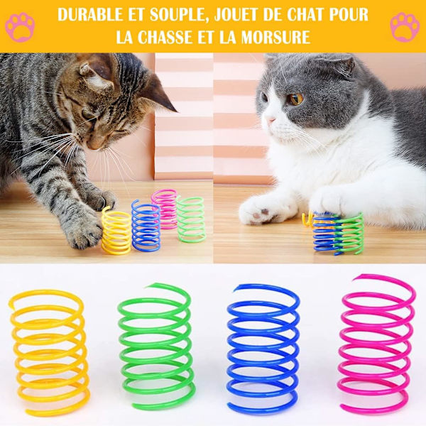 Kattfjäderleksak, färgglad fjäderleksak för katt, interaktiv kattfjäderleksak, färgglad