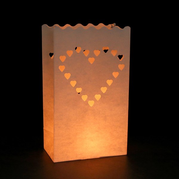 20 stykker hvit stearinlyspose Flammesikre lanterner Lights Paper