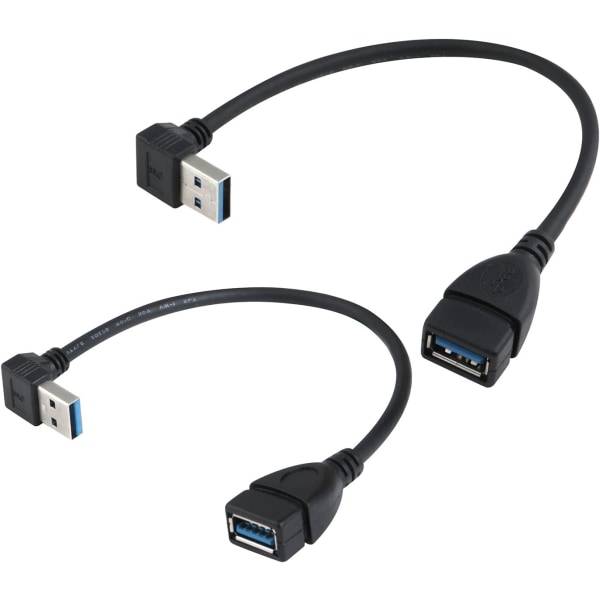 USB 3.0 -jatkokaapeli - ylös- ja alaskulma - uros-naaras - 2 Pa