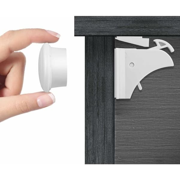 Babysäkerhetsskåpsdörrlås (4 lås + 1 nyckel), barnsäkerhet D