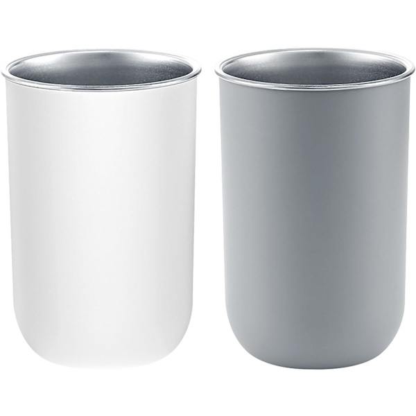 2-pack tandborstmugg, bärbar plasttvättkoppshållare, också
