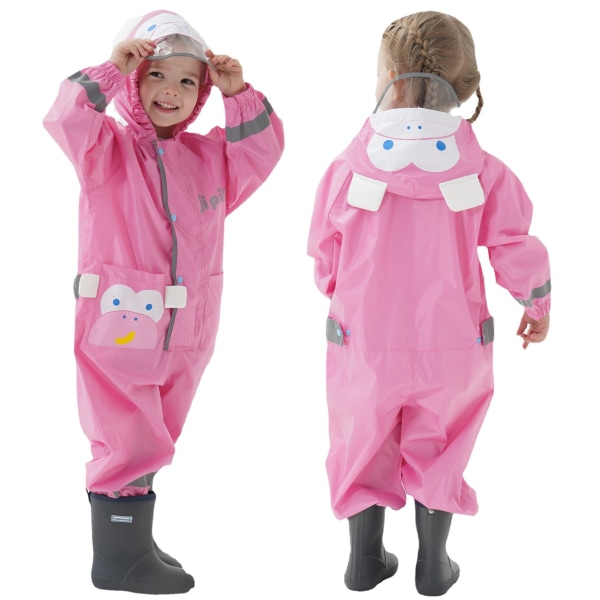 Barnerengenser med hette, vanntett regndress, ponchojakke, pustende