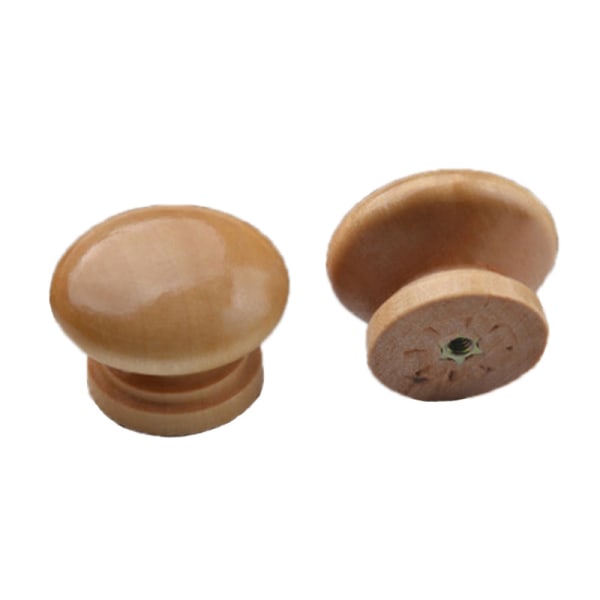 Set of 20 27mm Round Drawer Knobs, Wooden Furniture Handles for C