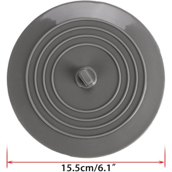 2OCS 6 tommer universel silikonestop - prop til badekar