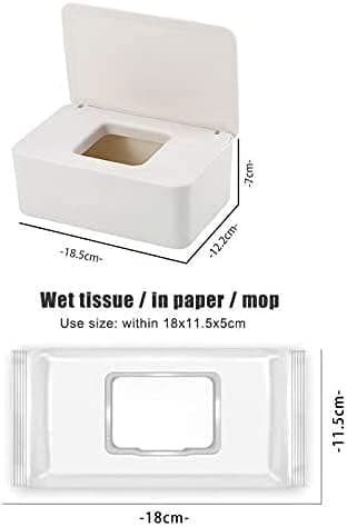 (Vit) 2-pack våtservettsdispenser, vått torrt pappersskydd